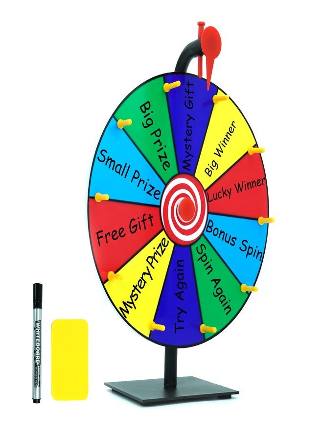 Gelabur Prize Wheel Spinner with Stand -12 Inch Spinning Wheel for Prizes, 10 Slots Color Spin The Wheel Game, Carnival Prize Wheel for Trade Show, Party Games, Casino Games - Image 1